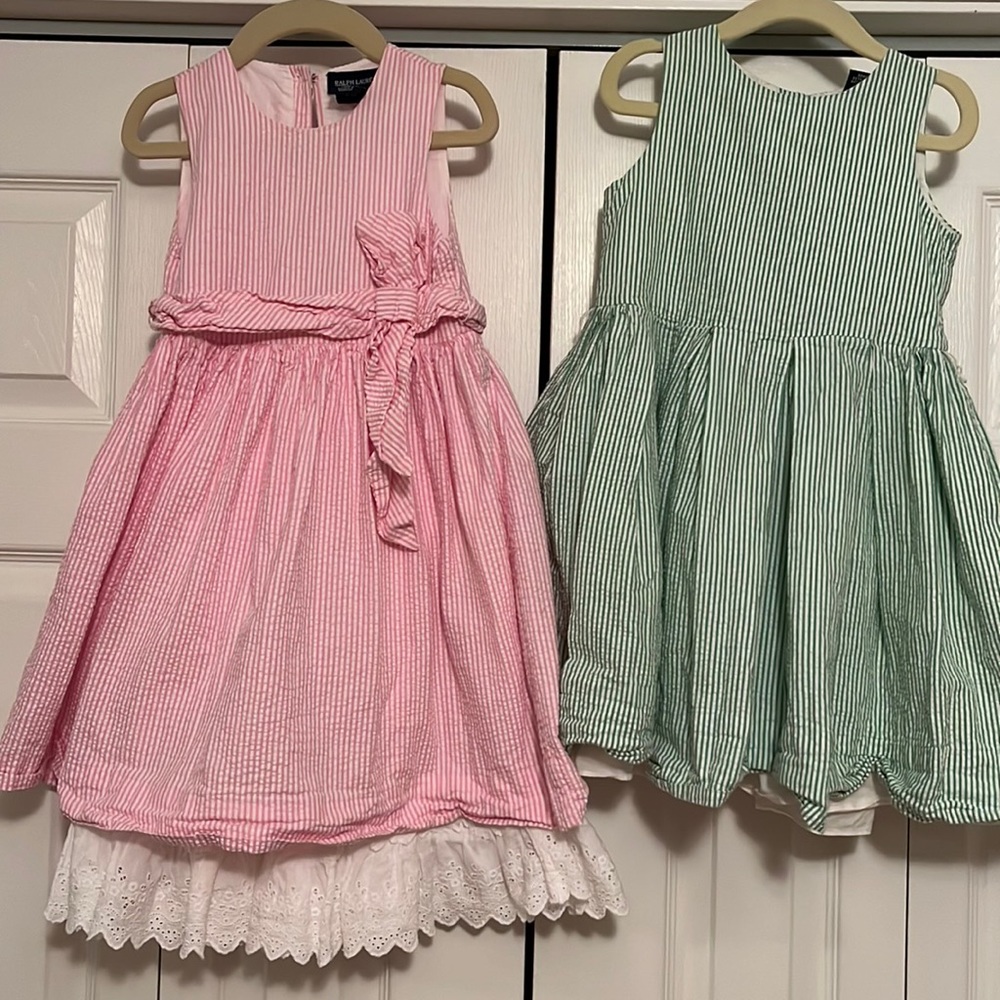 Ralph Lauren Girls Seersucker Dresses- size 4